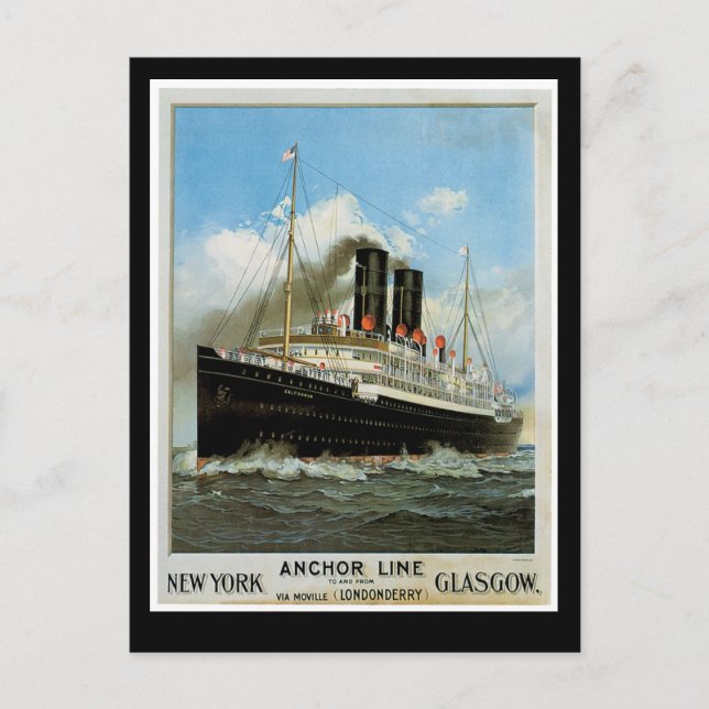 Carte Postale Ligne Ancre (Devant)