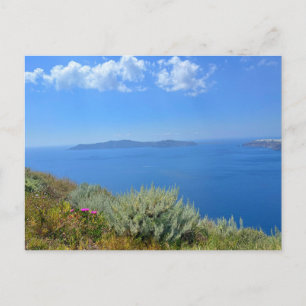 Carte Postale Ligne côtière de la mer Egée Santorin Grèce