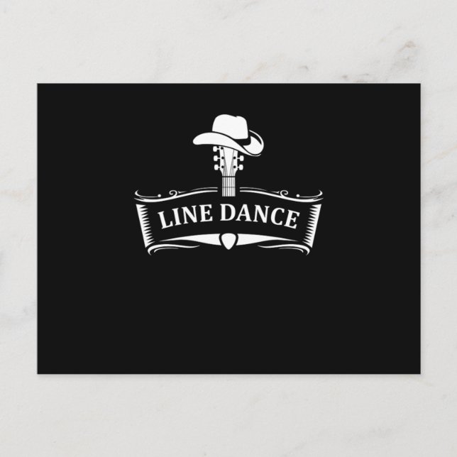 Carte Postale Ligne Danse Ligne Danse Pays Cowboy Cowgirl Gif (Devant)