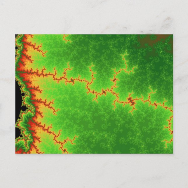 Carte postale Ligne de défaillance verte (Devant)