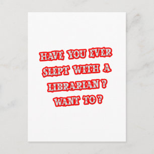 Carte Postale Ligne de ramassage de bibliothécaire drôle