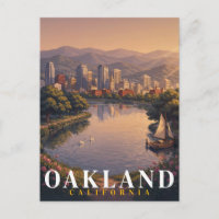 Ligne d'horizon du lac d'Oakland en Californie