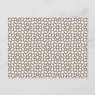 Carte Postale Ligne en or du motif de mosaïque du Maroc