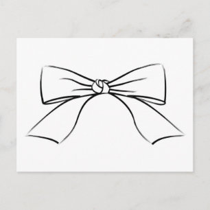 Carte Postale Ligne noire Bow
