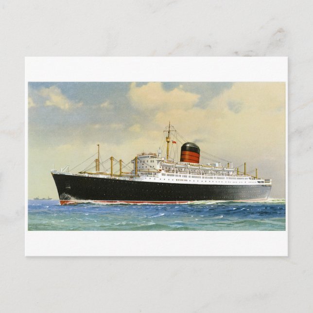 Carte Postale Ligne océanique vintage (Devant)