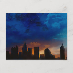CARTE POSTALE LIGNE SKYLINE ATLANTA GEORGIA