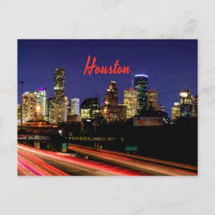 Carte Postale Ligne Skyline de Houston Texas City