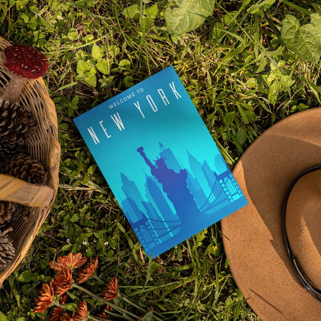 Carte Postale Ligne Skyline New York (Créateur téléchargé)