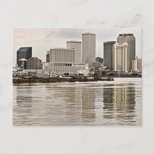 Carte Postale Ligne Skyline Nouvelle-Orléans (Devant)