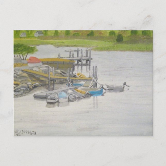 Carte Postale LigneBateauxMenemshaPond (Devant)