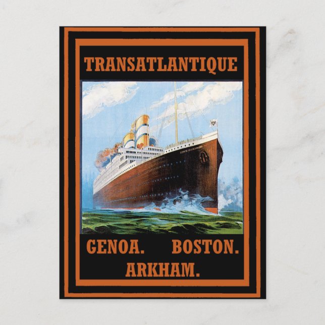 Carte Postale Lignes de croisière Lovecraft : Arkham (Devant)