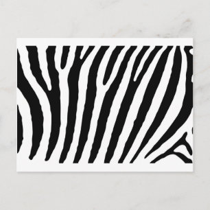 Carte Postale Lignes noires et blanches Zebra