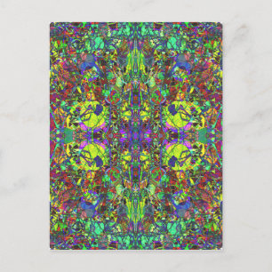 Carte Postale Lignes peintes de couleur