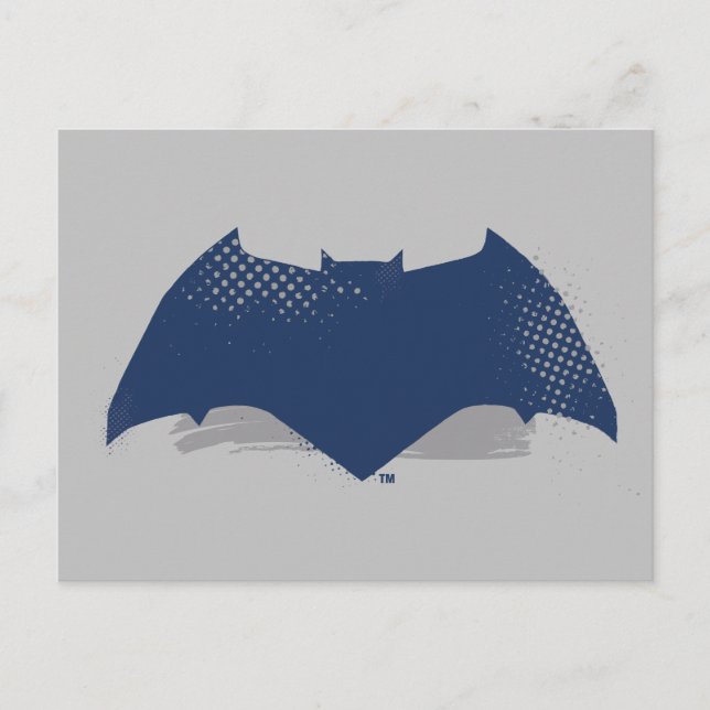 Carte Postale Ligue de Justice | Symbole Batman de brosse et dem (Devant)