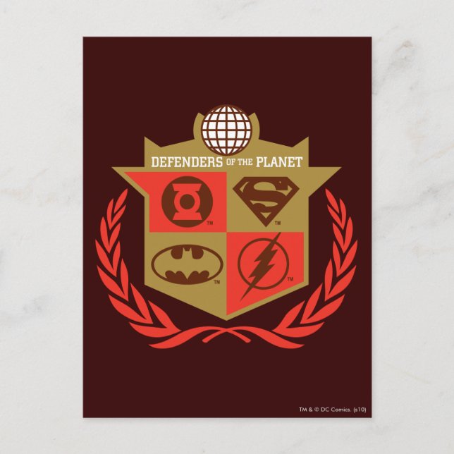 Carte Postale Ligue des défenseurs de la justice de la planète (Devant)