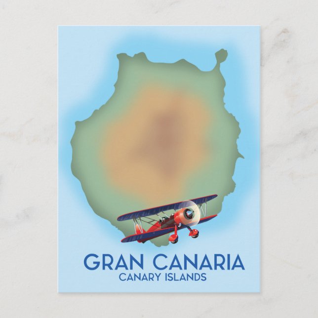 Carte Postale L'île canarienne de Grande Canarie, l'art de l'aff (Devant)