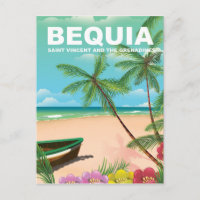 L'île de Bequia à Saint-Vincent-et-les Grenadines