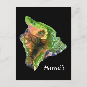 Carte Postale L'île d'Hawaii de Space Landsat Image