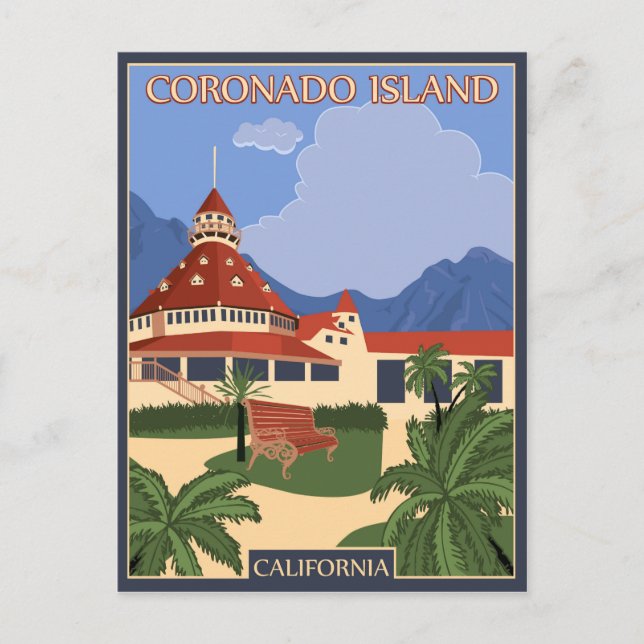 Carte Postale L'île tropicale du Coronado, Californie (Devant)