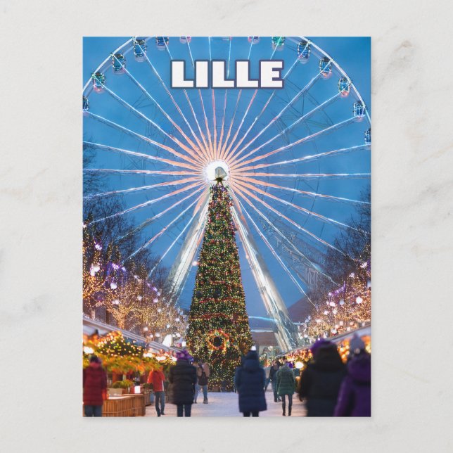 Carte Postale Lille’s Festive Glow: A Magical Christmas Market  (Devant)