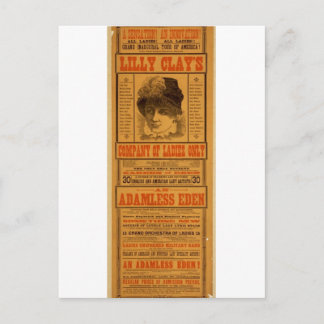 Carte Postale Lilly Clay's, Théâtre Vintage "Adamless Eden"