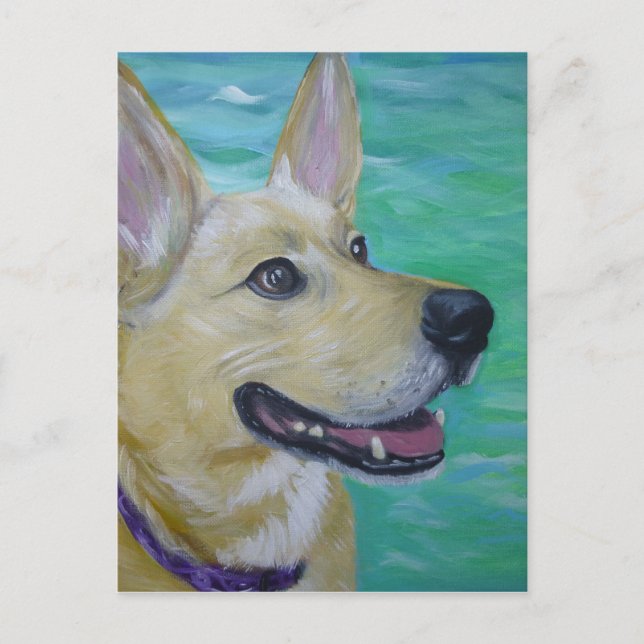 Carte Postale Lilly près d'une rivière (Devant)