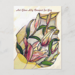 Carte Postale Lily Bouquet Célébration Cadeau