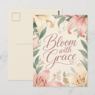 Carte Postale Lily : Fleurir avec grâce