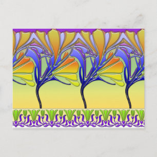 CARTE POSTALE LILY NOUVEAU : VERRE DE PRINTEMPS LUMINEUX
