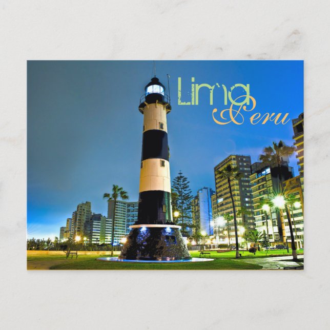 Carte Postale Lima, Pérou, district de Miraflores, S.A. (Devant)