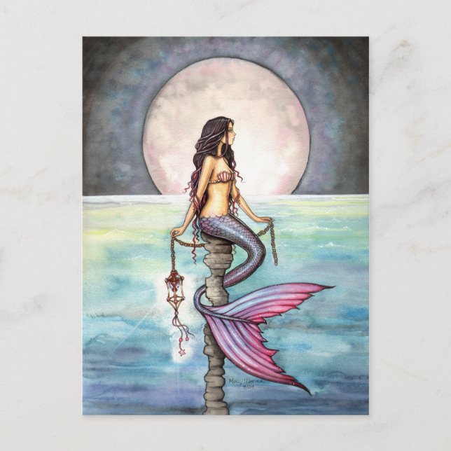 Carte Postale L'Imaginaire de sirène de mer enchantée (Devant)