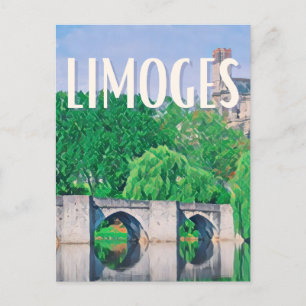 Carte Postale Limoges Photo Vintage