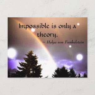Carte Postale L'impossible n'est qu'une théorie Motivation Inspi