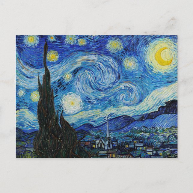 Carte Postale L'impression d'art La Nuit étoilée de Van Gogh (Devant)