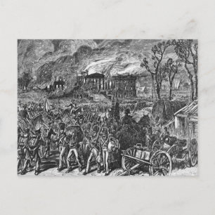 Carte Postale L'incendie de Washington, 1814