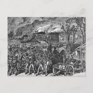 Carte Postale L'incendie de Washington, 1814