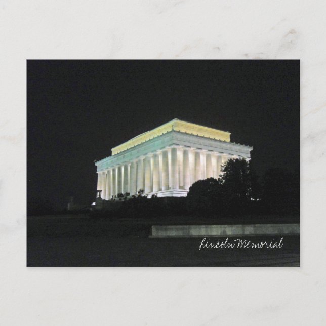 Carte Postale Lincoln Memorial à Night Washington DC (Devant)