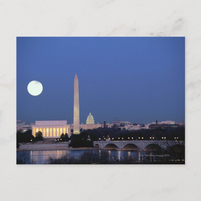 Carte Postale Lincoln Memorial, Washington Monument, États-Unis (Devant)