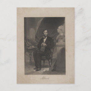 Carte Postale Lincoln regarde Washington