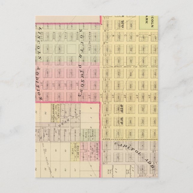 Carte Postale Lincoln Sud, Nebraska (Devant)