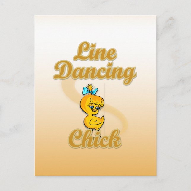 Carte Postale Line Dancing Chick (Devant)