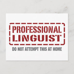 Carte Postale Linguiste professionnel
