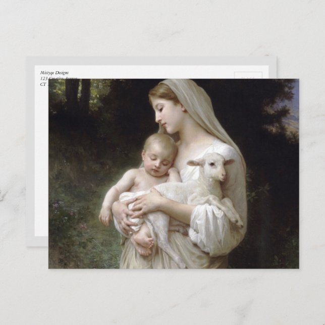 Carte Postale L'Innocence, William-Adolphe Bouguereau (Devant / Derrière)