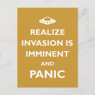 Carte Postale L'invasion est imminente