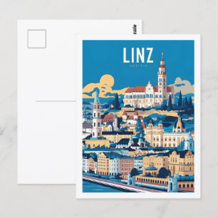 Carte Postale Linz Autriche célèbre Travel Place