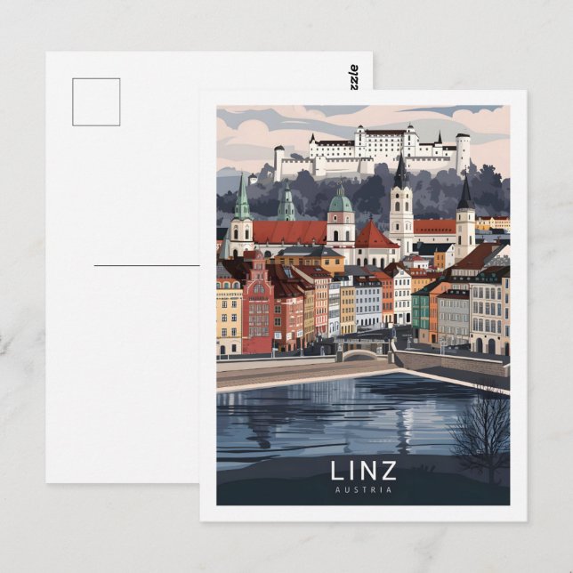 Carte Postale Linz Autriche célèbre Travel Place (Devant / Derrière)