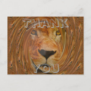 Carte Postale Lion Abstrait Safari Art