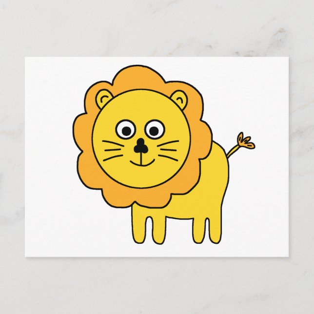 Carte Postale Lion caricature (Devant)