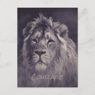 Carte Postale Lion Courage Roi de la Jungle