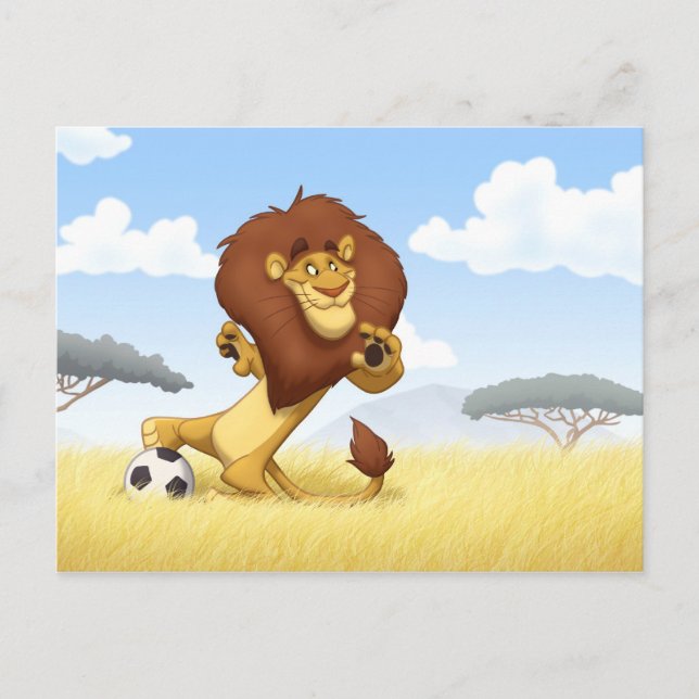 Carte postale Lion de football (Devant)
